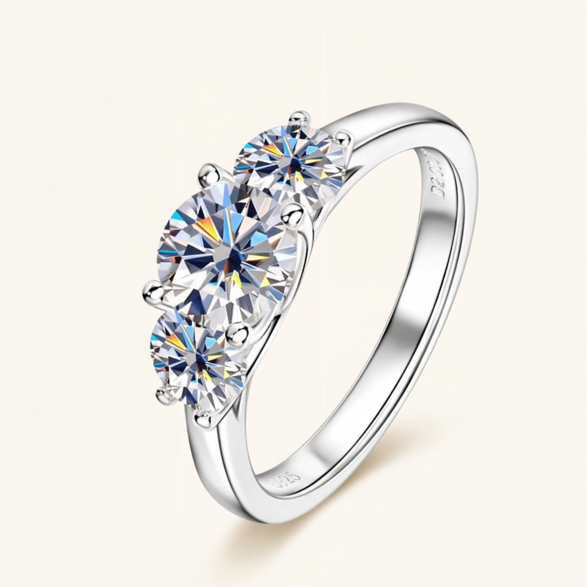 Pearl Moissanite Ring