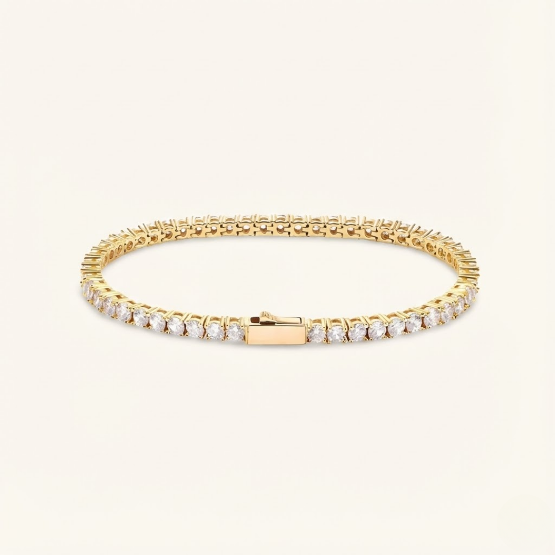 4mm Tennis Bracelet – 18k White Gold