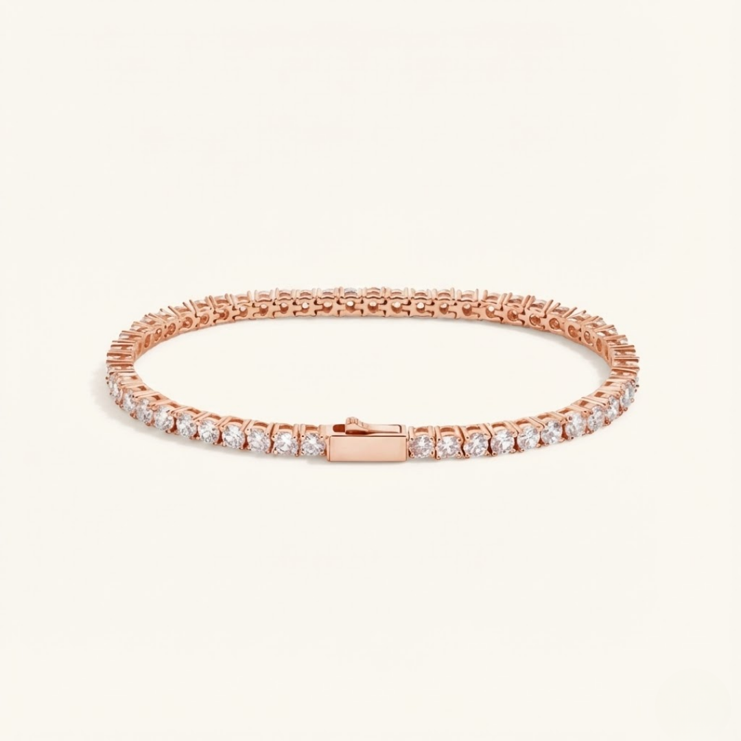 4mm Tennis Bracelet – 18k Rose Gold