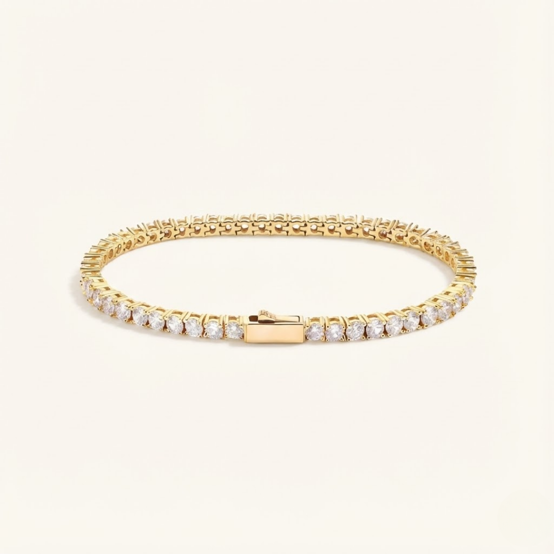 3mm Tennis Bracelet – 18k Gold