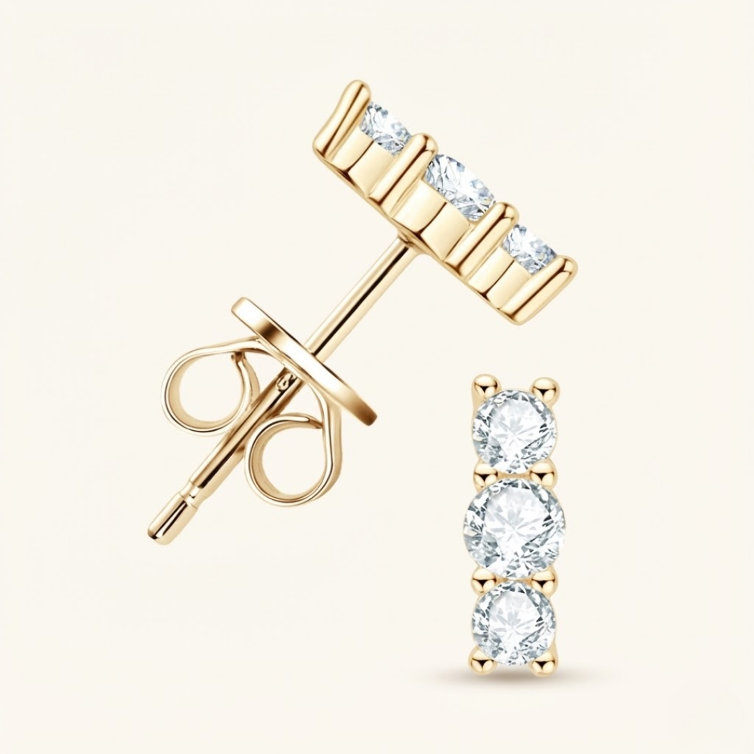 Saffron Moissanite Earring