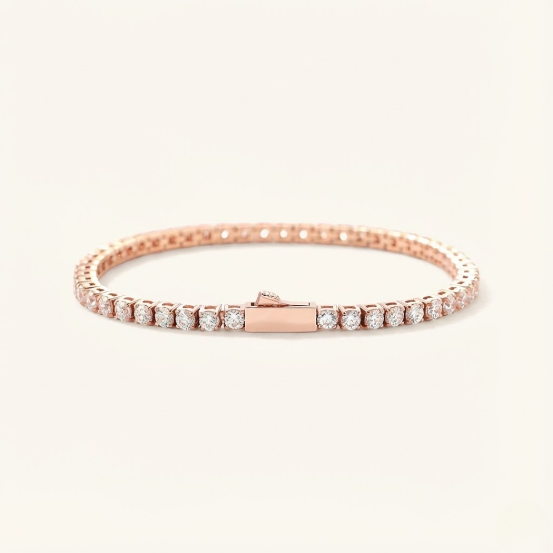 3mm Tennis Bracelet – 18k Rose Gold