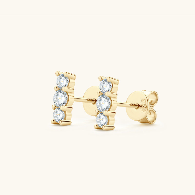 Saffron Moissanite Earring