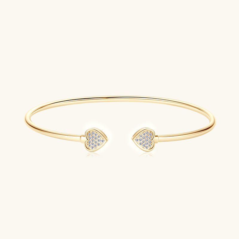 Heart Pavé Bangle Bracelet – Odel