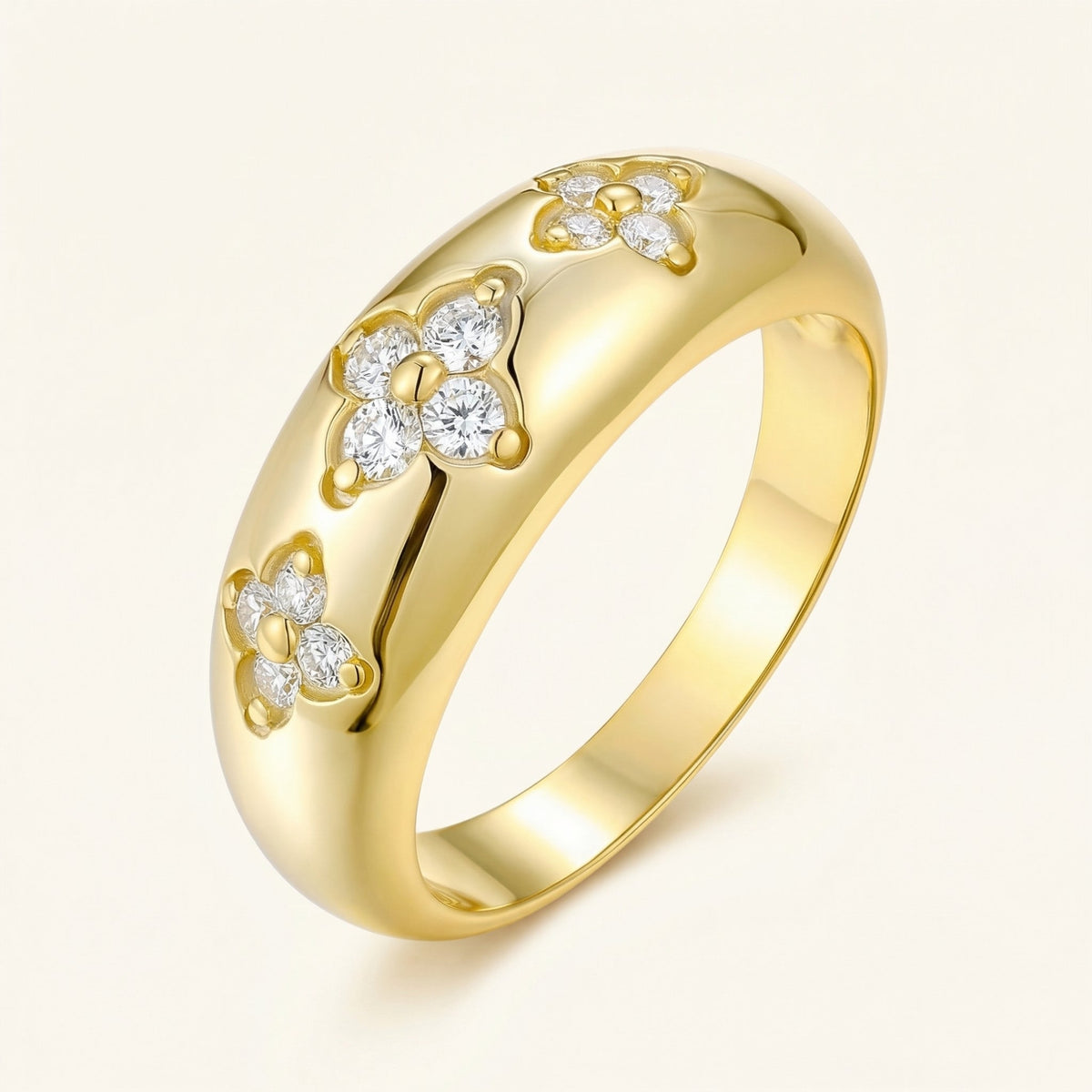 Round Cluster Flower Ring – Iris