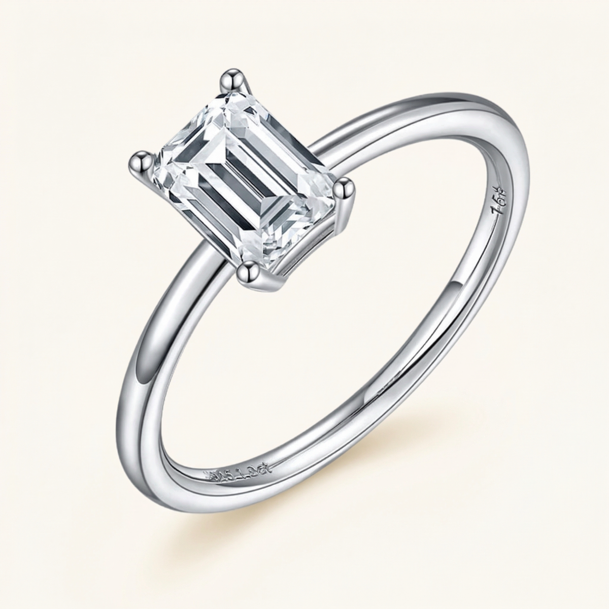 Emerald-Cut Solitaire Ring – Cassie