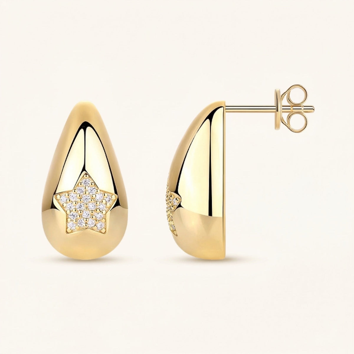 Pear Pavé Star Stud Earrings – Daisy