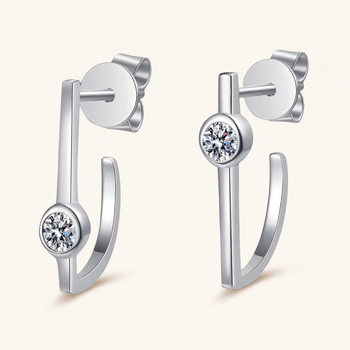 Round Bezel Hoop Earrings – Reina