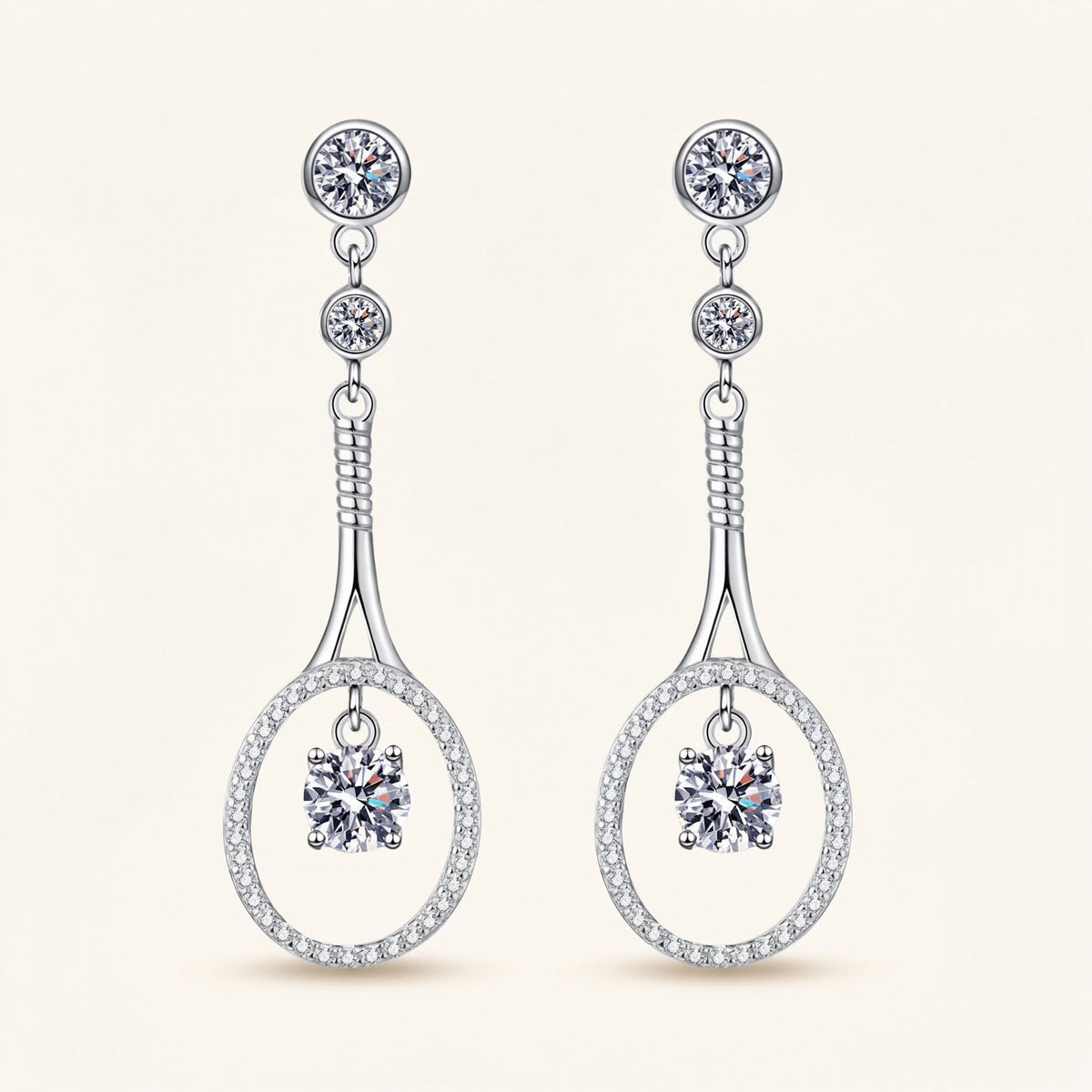 Oval Pavé Drop Earrings – Elara