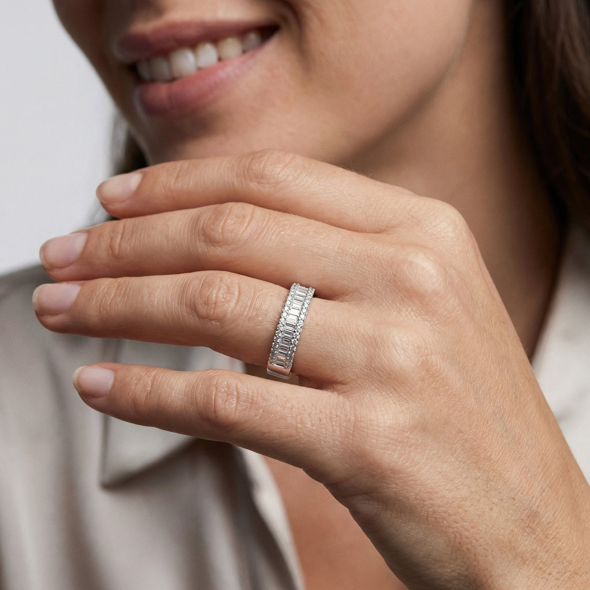 Baguette Pavé Ring – Ava