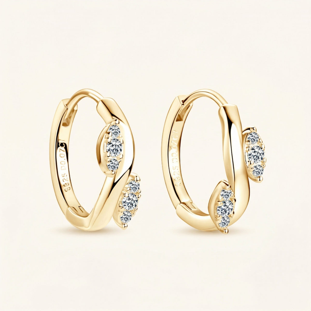 Round Cluster Twist Huggie Earrings – Liora