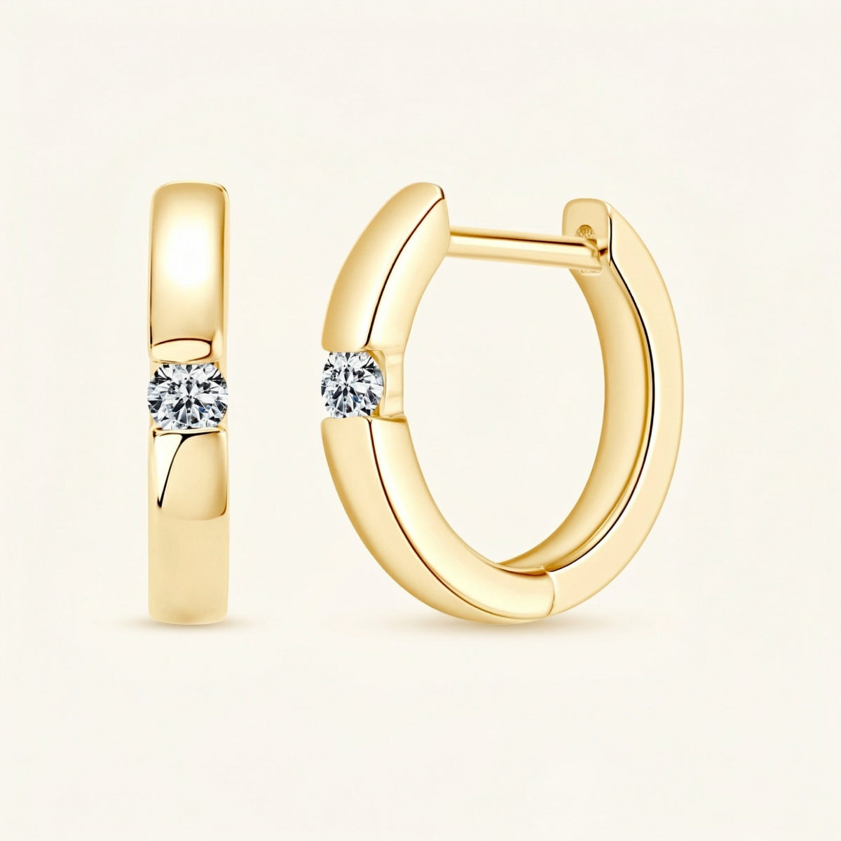Round Huggie Earrings – Mira