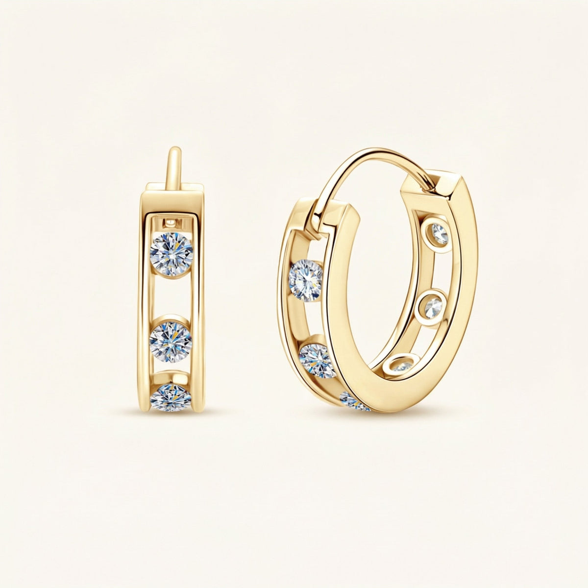 Round Huggie Earrings – Zinnia