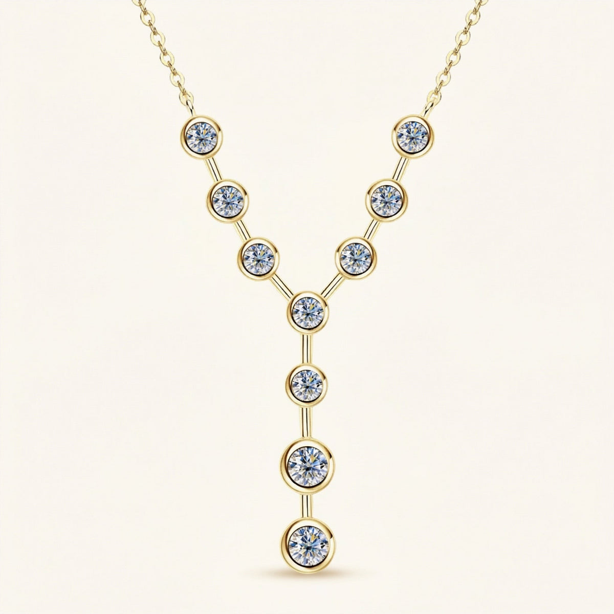 Round Bezel Chain Necklace – Nerissa