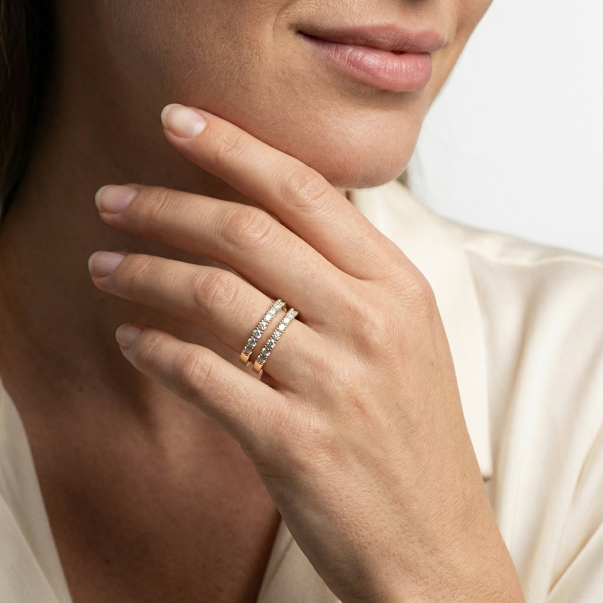 Round Pavé Ring – Lena