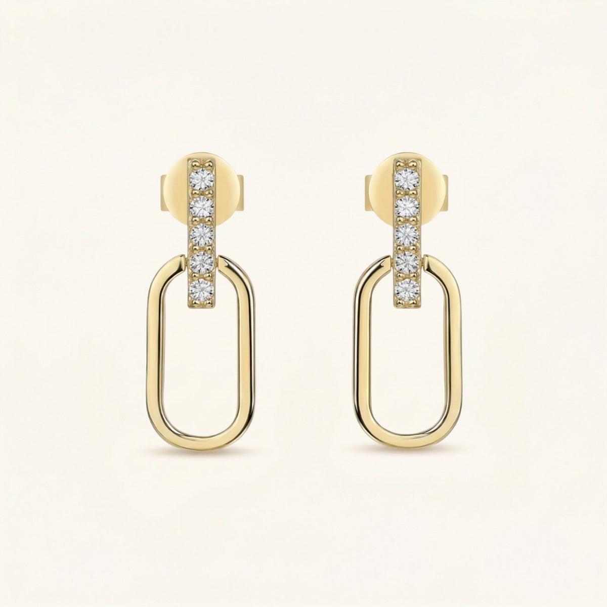 Oval Bar Stud Earrings – Saoirse