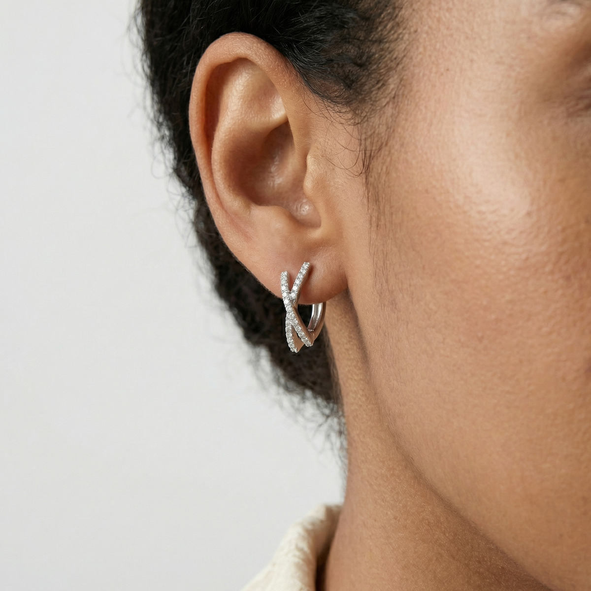 Cross Hoop Earrings – Sienna