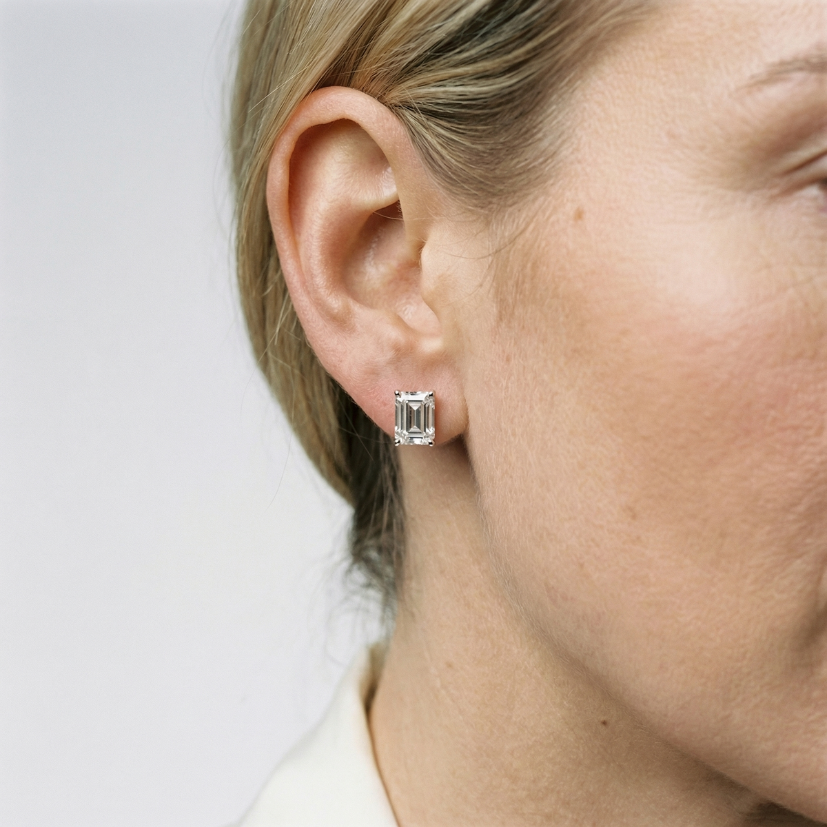 Emerald-Cut Stud Earrings – Lyra