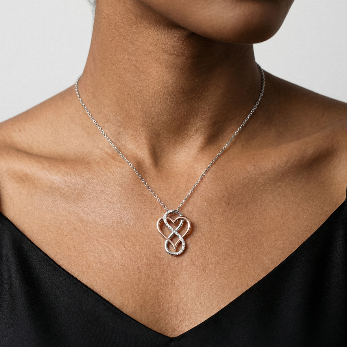 Heart Infinity Pendant Necklace – Lourdes