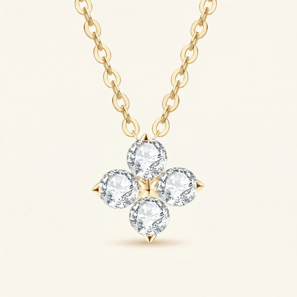 Round Cluster Flower Pendant Necklace – Mirelle