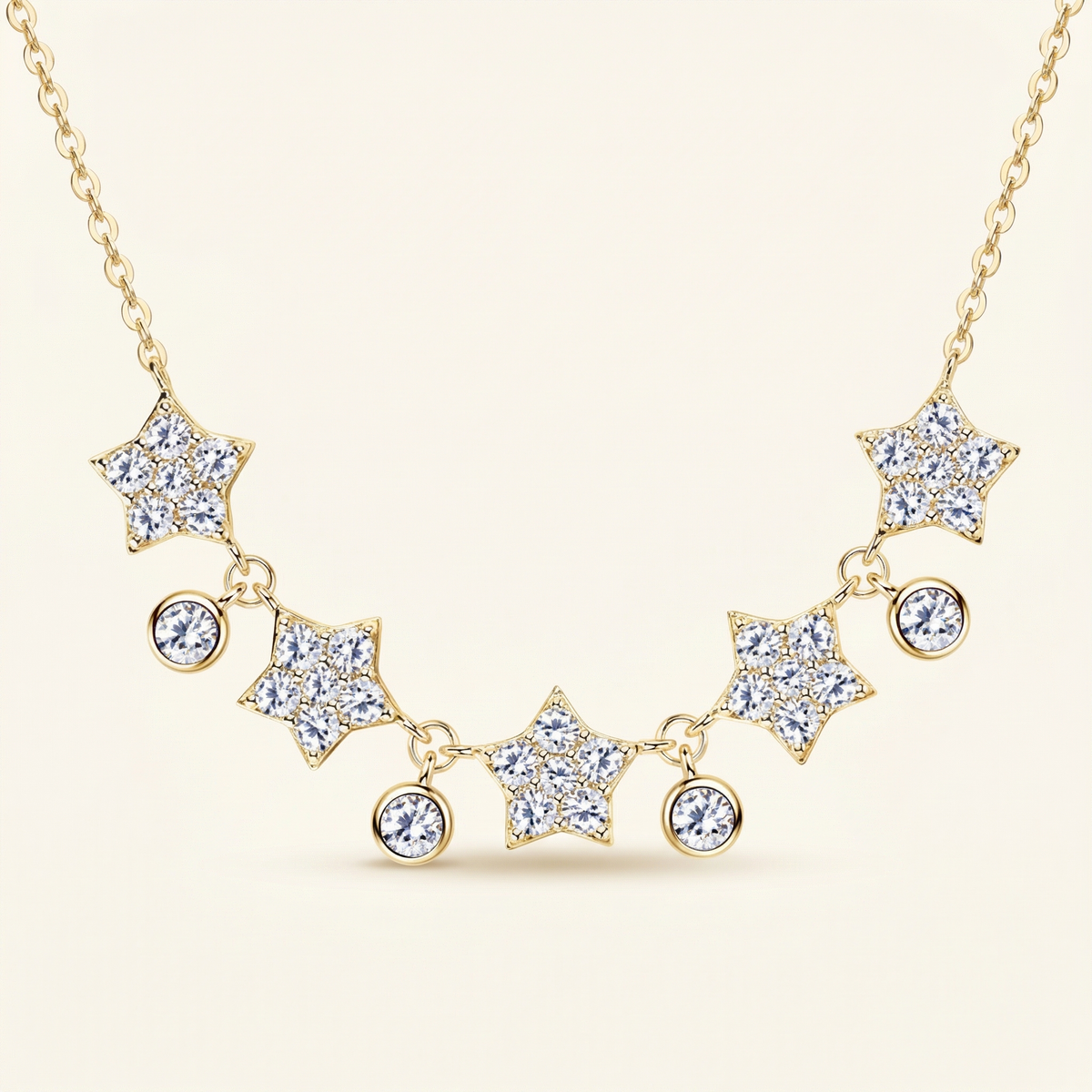 Bezel Star Chain Necklace – Solvine