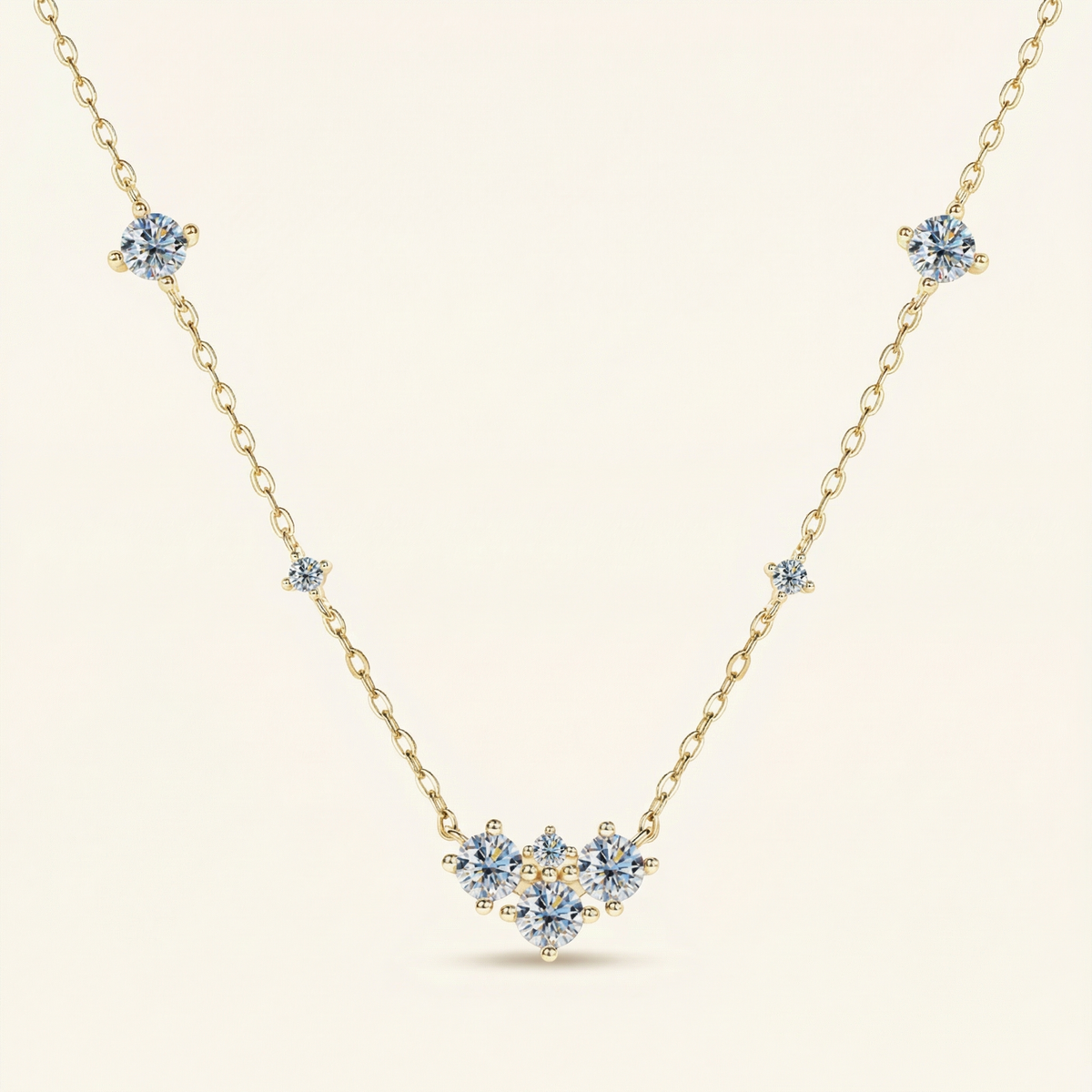 Round Cluster Chain Necklace – Brexelle
