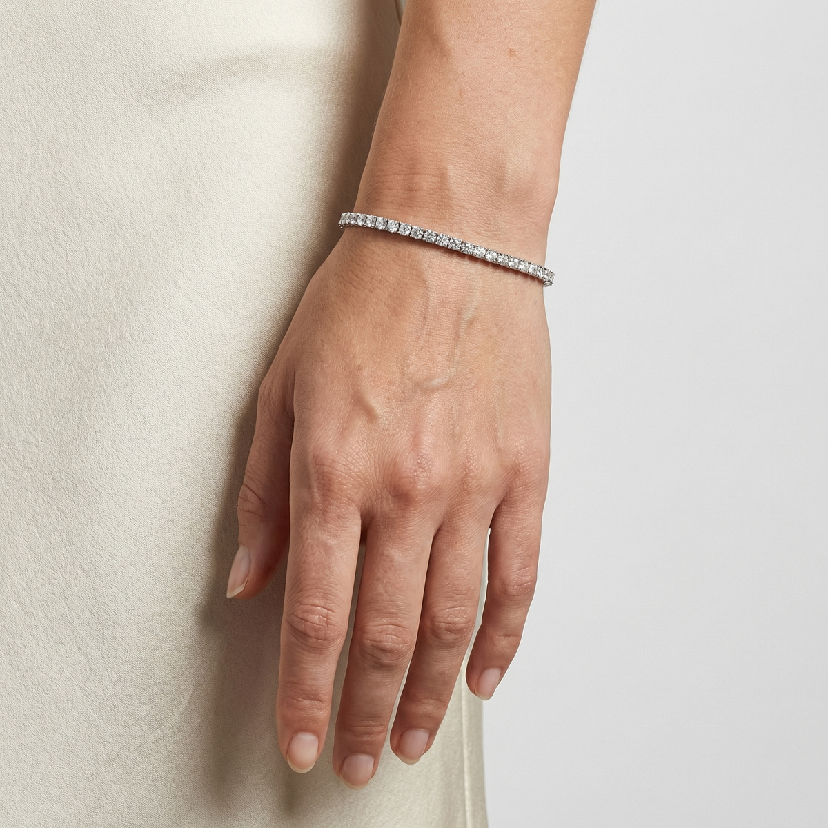 2mm Tennis Bracelet – 18k White Gold