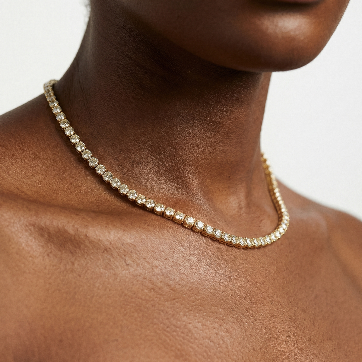 5mm Tennis Necklace – 18k Rose Gold